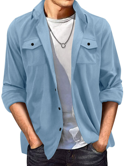 Men's Suede Lapel Jacket | Casual Loose-Fit Outerwear