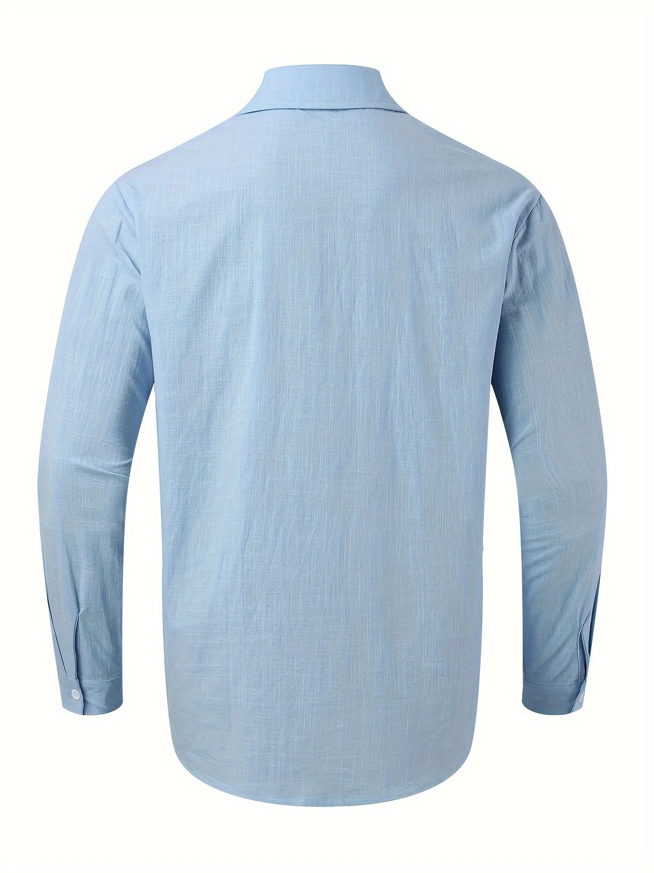 Men's Cotton Linen Long Sleeve Shirt | Casual Button-Down