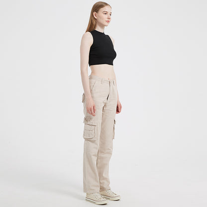 Women's Plus Size Multi-Pocket Cargo Street Pants