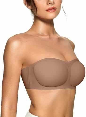 Women's Strapless Multiway Bra – Memory Foam Push-Up, Wireless S-XL