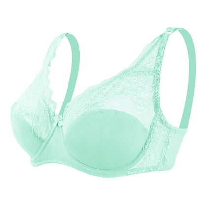 Women's Lace Gathering Bra with Chest Pad & Underwire