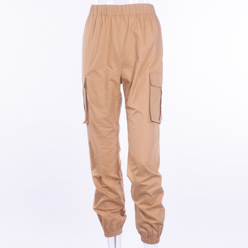 Women's Solid Color Casual Cotton Overalls