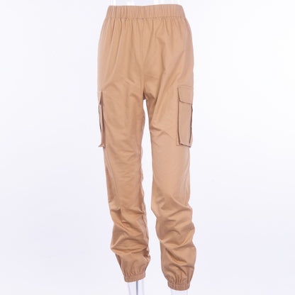Women's Solid Color Casual Cotton Overalls