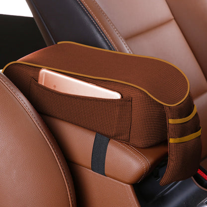 Car Armrest Box Pad – Sports Knit Center Console Cover (16x30cm, 5 Colors)