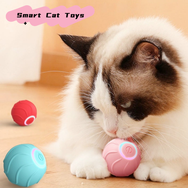 Automatic Rolling Ball Cat Toy – USB Self-Moving Interactive Teaser for Kittens
