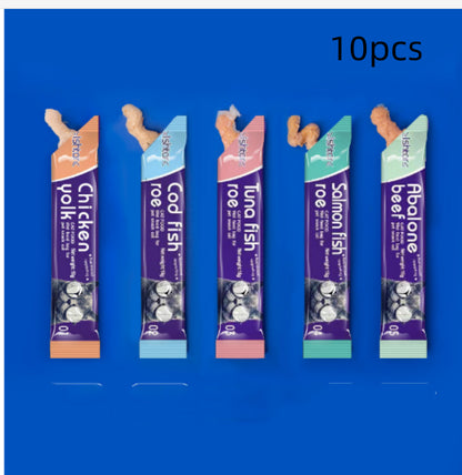 Nutritious Cat Strips – Wet Treat Snacks | 9 Flavors | 16g per Strip