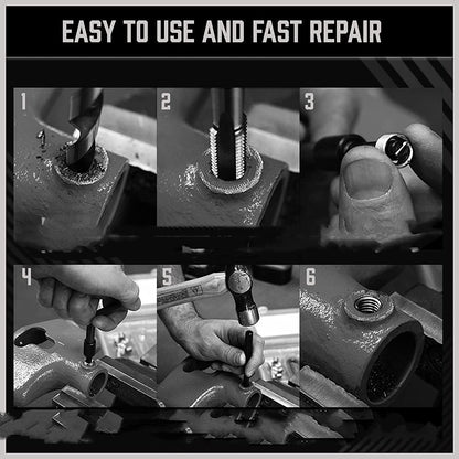 316-Piece Thread Repair & Assembly Kit – Carbon Steel Metric Thread Restorer Set