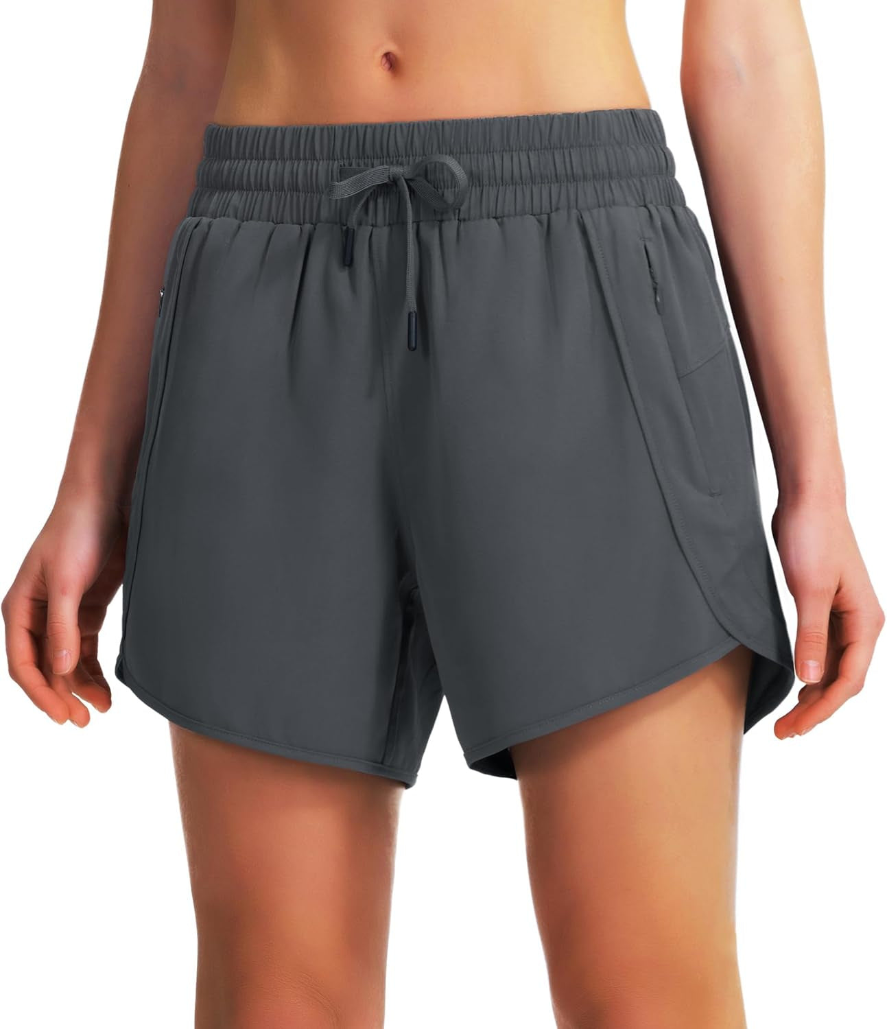 Women's Quick-Dry Cropped Sports Shorts – Drawstring Pockets XS–2XL in 5 Colors