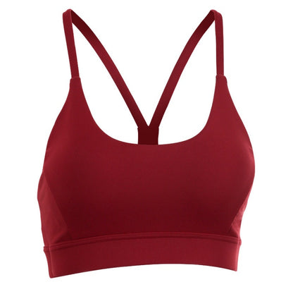 Mesh Racerback Push-Up Sports Bra – Padded Yoga & Gym Bra