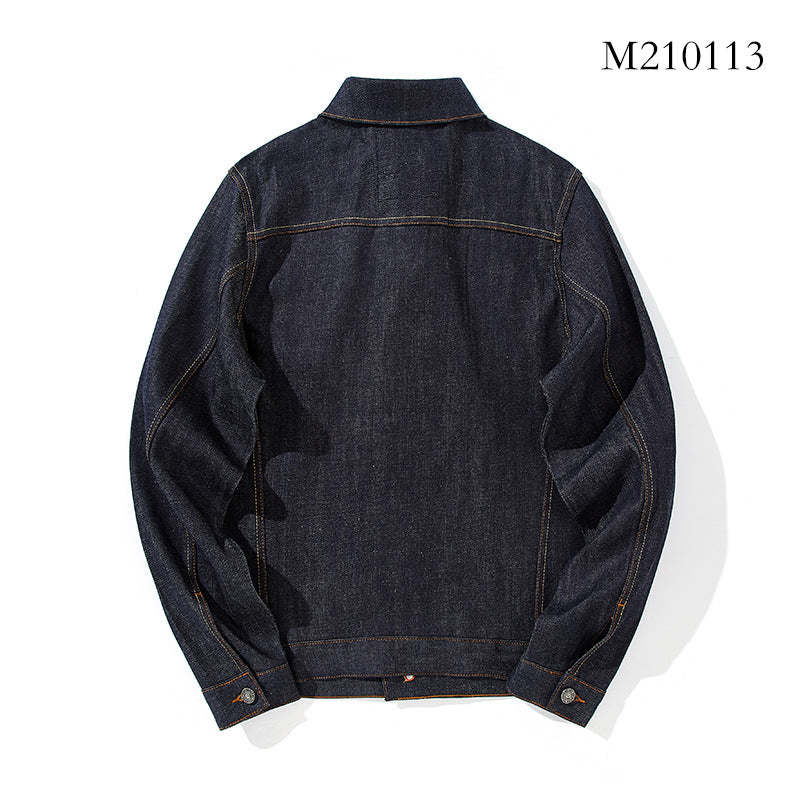 Men's Retro Loose Fit Cotton Jacket – Red Edge Denim Coat