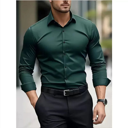 Men's Casual Long Sleeve Cardigan Shirt | Loose Fit Top