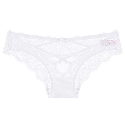 Women's Cross Hollow Lace Low-Waist Briefs