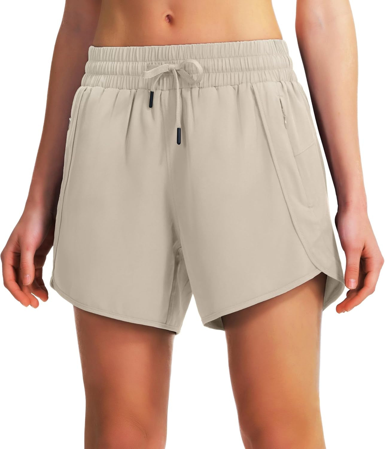 Women's Quick-Dry Cropped Sports Shorts – Drawstring Pockets XS–2XL in 5 Colors