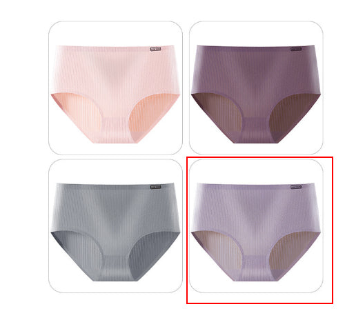 Women's High-Waist Breathable Thong Underwear – Solid Color