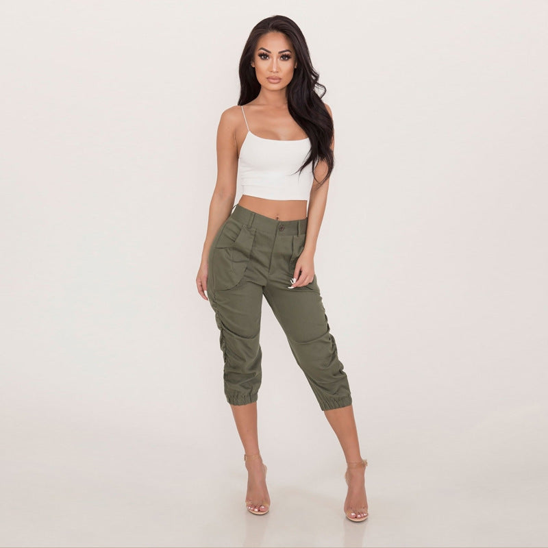 Women's Cropped Harem Pants – Relaxed Casual Style