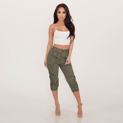 Women's Cropped Harem Pants – Relaxed Casual Style