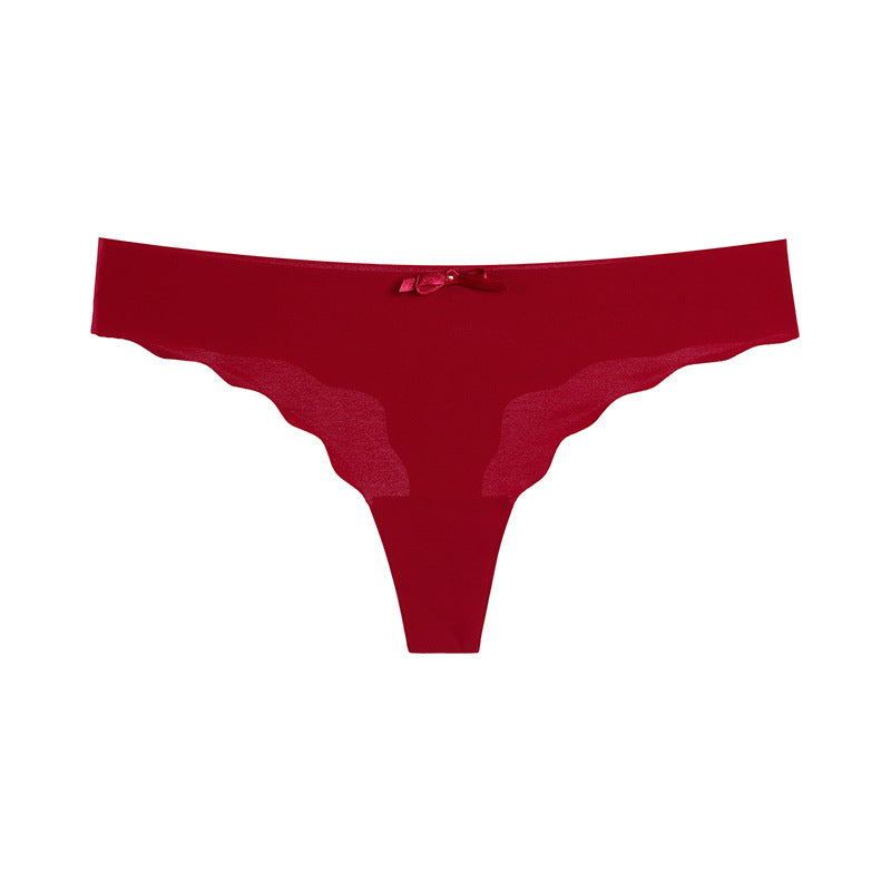 Women's Seamless Ice Silk Thong – Low Rise T-Back Underwear