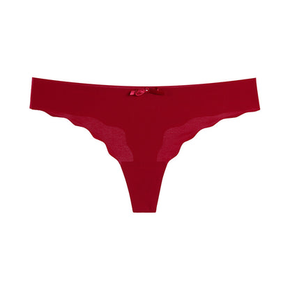 Women's Seamless Ice Silk Thong – Low Rise T-Back Underwear