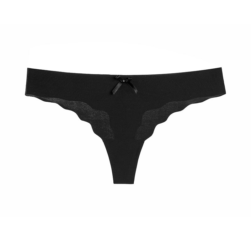Women's Seamless Ice Silk Thong – Low Rise T-Back Underwear