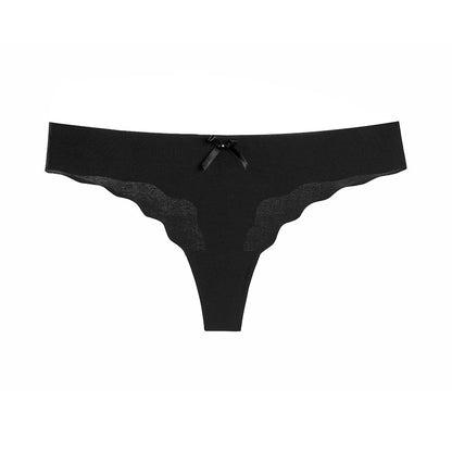 Women's Seamless Ice Silk Thong – Low Rise T-Back Underwear