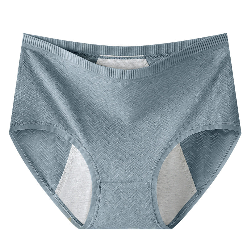 Women's High-Waist Cotton Period Panties – Plus Size Comfort Underwear