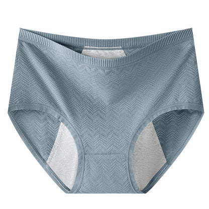 Women's High-Waist Cotton Period Panties – Plus Size Comfort Underwear