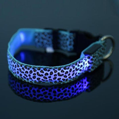 LED Light-Up Dog Collar – Adjustable Safety Collar for Night Walks