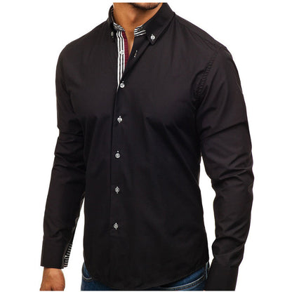 Men's Slim Fit Cotton Long Sleeve Shirt