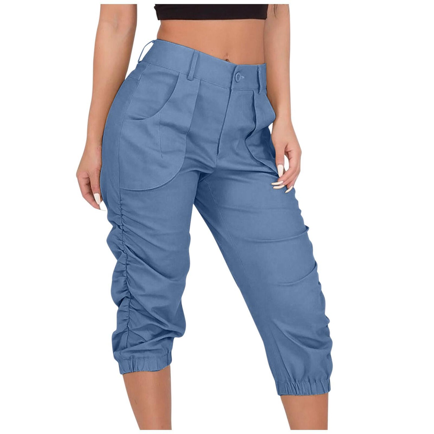 Women's Cropped Harem Pants – Relaxed Casual Style