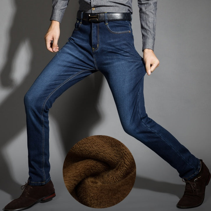 Men's Straight-Leg Jeans – Multi-Pocket Distressed Denim, Sizes 28–42