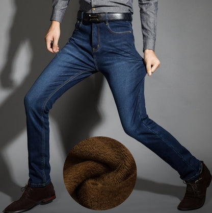 Men's Straight-Leg Jeans – Multi-Pocket Distressed Denim, Sizes 28–42