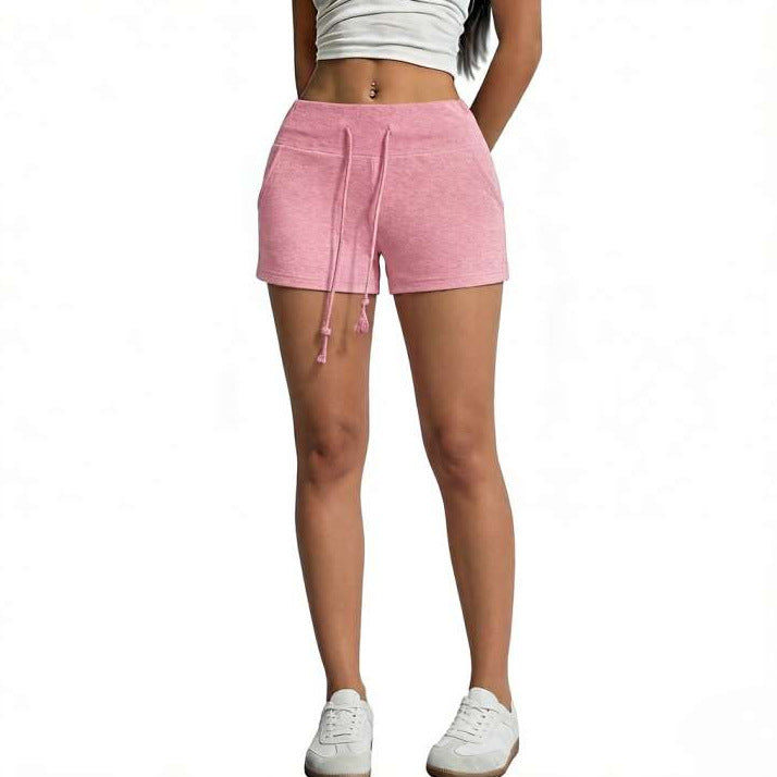 Women's High-Waist Drawstring Safety Shorts – Casual 3/4 Length S–2XL in 10 Colors