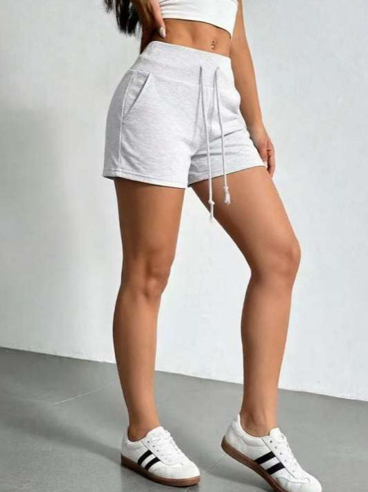 Women's High-Waist Drawstring Safety Shorts – Casual 3/4 Length S–2XL in 10 Colors