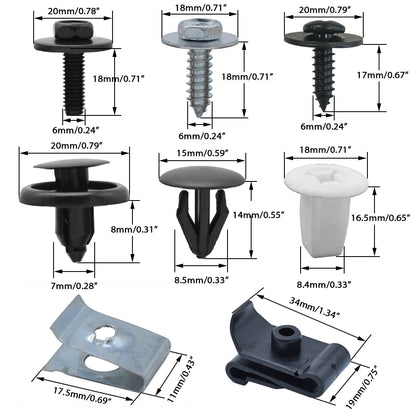 Car Bumper Mudguard Splash Cover Screw Rivet