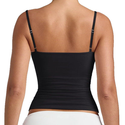 Women's Adjustable Camisole Sleeveless Top – Slim Fit Round Neck