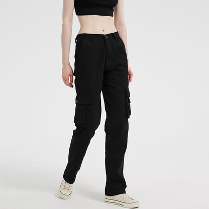 Women's Plus Size Multi-Pocket Cargo Street Pants