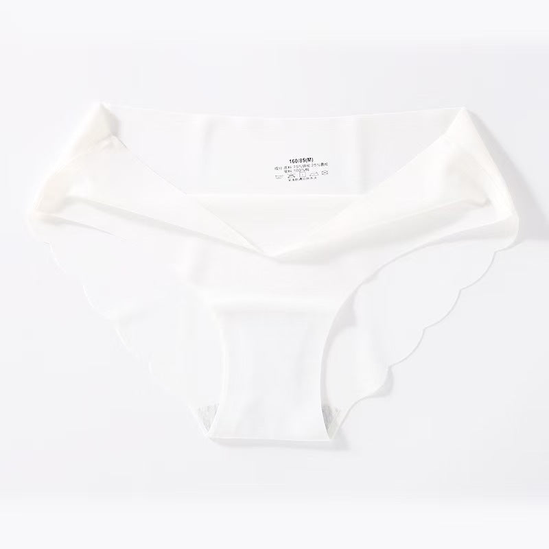 Women's Ice Silk Low-Waist Briefs – Breathable Antibacterial Nylon | M–XL