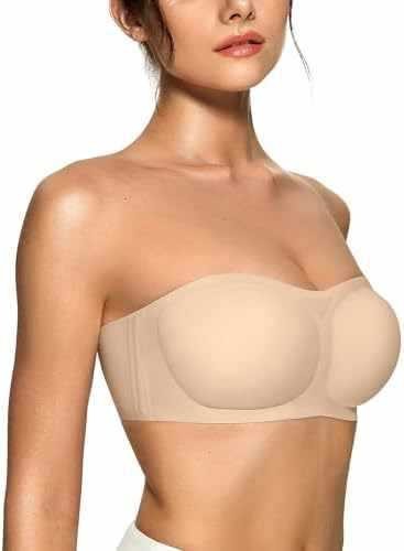 Women's Strapless Multiway Bra – Memory Foam Push-Up, Wireless S-XL
