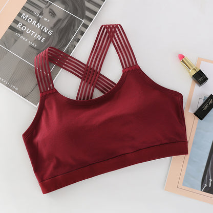 Women's Cotton Stretch Crop Sports Bra