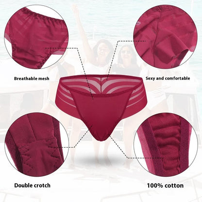 Women's Lace Edge Seamless Low-Rise T-Back Thong
