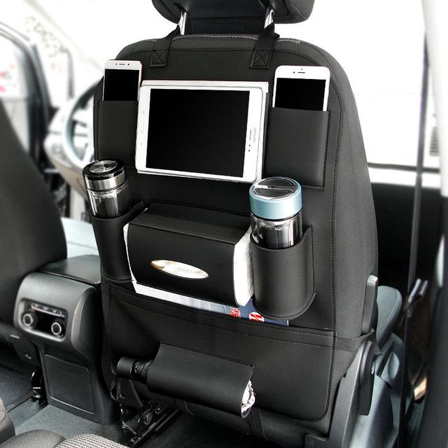 PU Leather Car Seat Organizer – Universal Back Seat Storage for Cars, Trucks & SUVs (3 Colors)