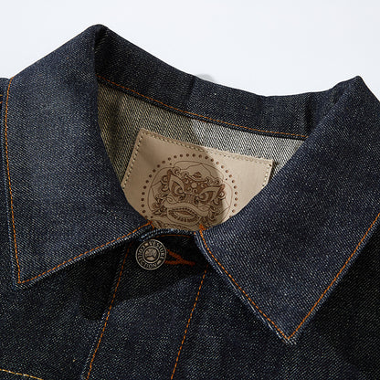 Men's Retro Loose Fit Cotton Jacket – Red Edge Denim Coat