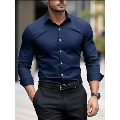 Men's Casual Long Sleeve Cardigan Shirt | Loose Fit Top