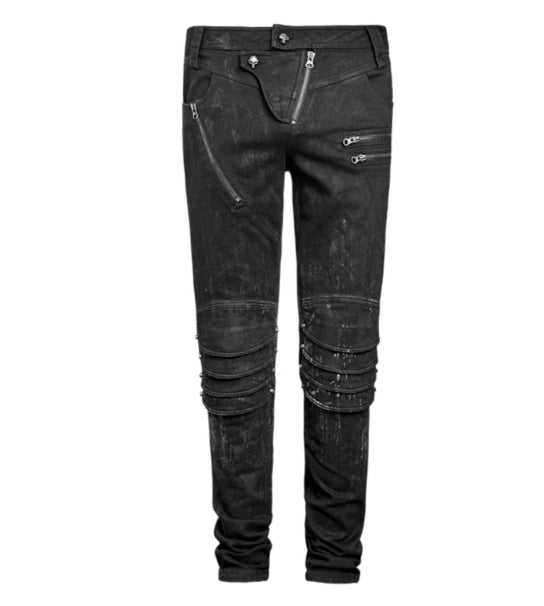 Men's Motorcycle Denim Jeans – Swinging Knee Steampunk Armor Style