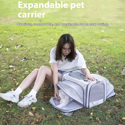 Extendable Breathable Pet Carrier Bag – Large Capacity Oxford Cloth