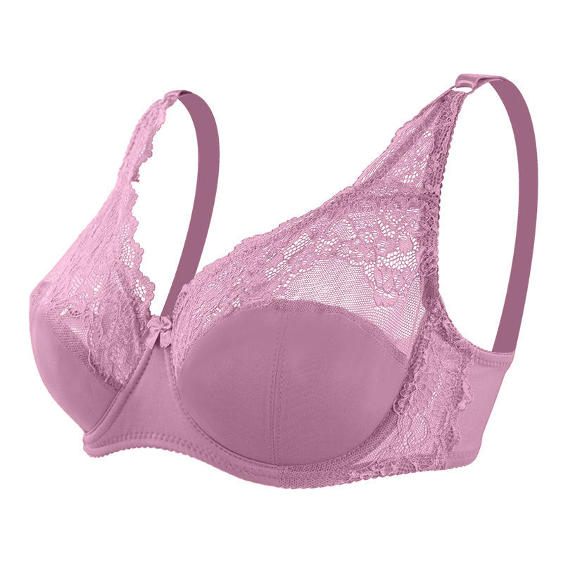 Women's Lace Gathering Bra with Chest Pad & Underwire