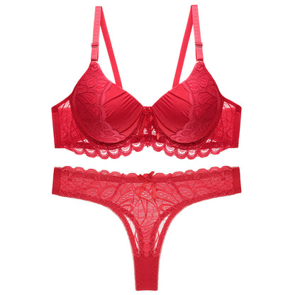 Women's Nylon Lace Lingerie Set – Bra & Panty with Matching Bottoms | S–XL