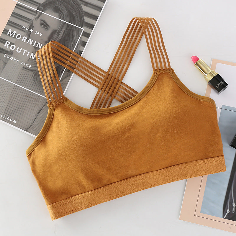 Women's Cotton Stretch Crop Sports Bra