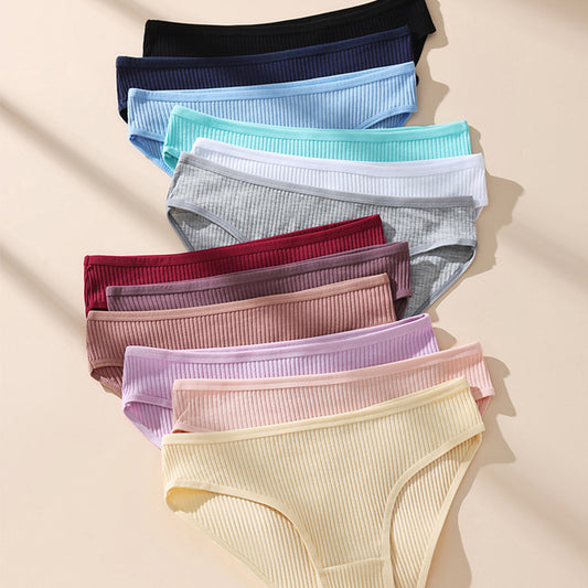 Women's Cotton Low-Rise Sports Briefs – Breathable & Antibacterial