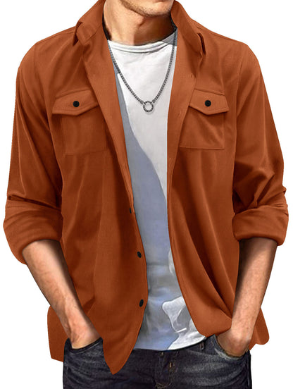 Men's Suede Lapel Jacket | Casual Loose-Fit Outerwear